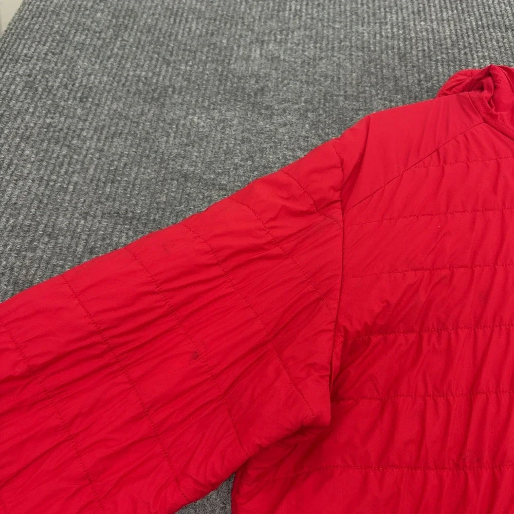 Icebreaker Jacket Mens XL Red Merino Wool Quilted Hooded Puffer Gorpcore Outdoor